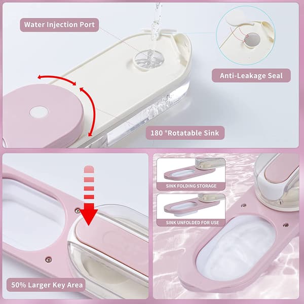 Foldbar Drikkekop til Kæledyr (pink)