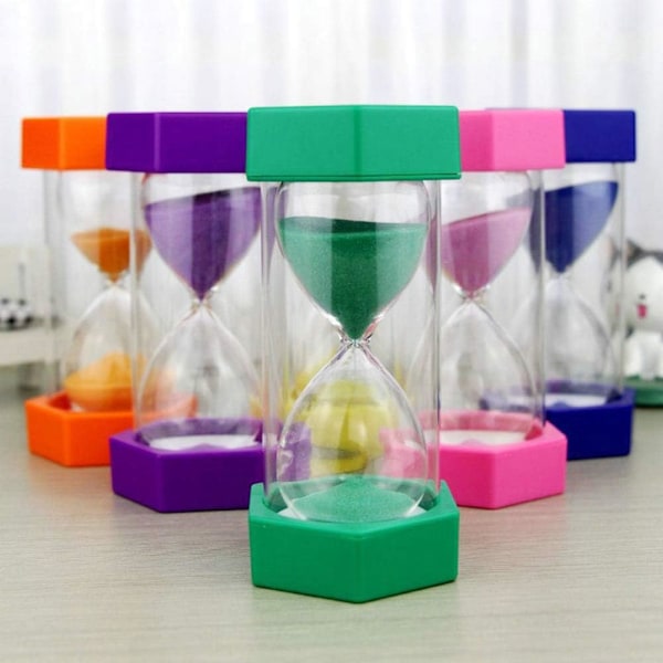 Sandtimer 3/5/10/20/30/60 minuter kökstimer barnspel leksaker, prydnader, högkvalitativ anti-fall sandtimer Purple 30 minutes