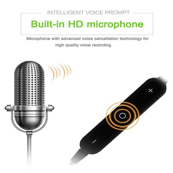 Trådløse Bluetooth-hodetelefoner med mikrofon - Svart