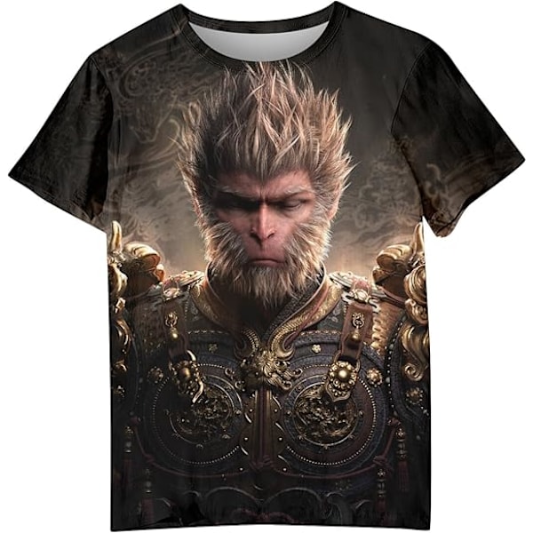 Black Myth Wukong Unisex Rund Hals Kortærmet T-shirt