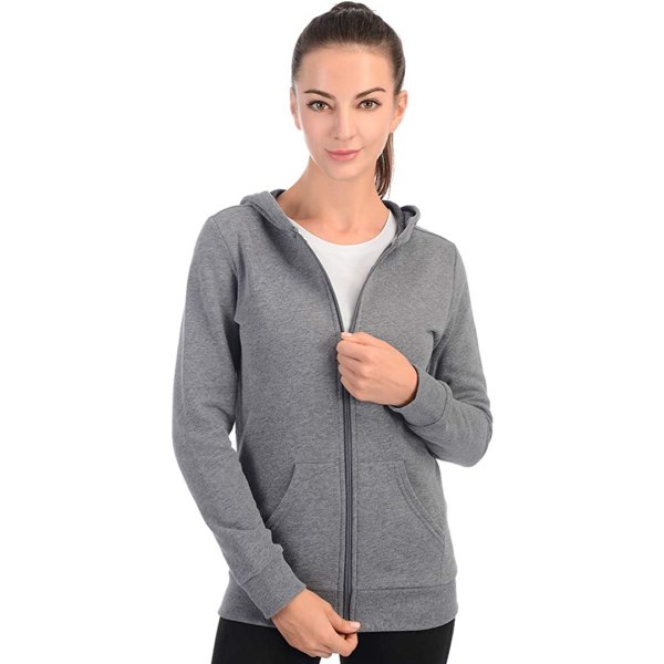 Qualidyne Dam Fleece Hoodies Midweight Workout Ther för kvinnor