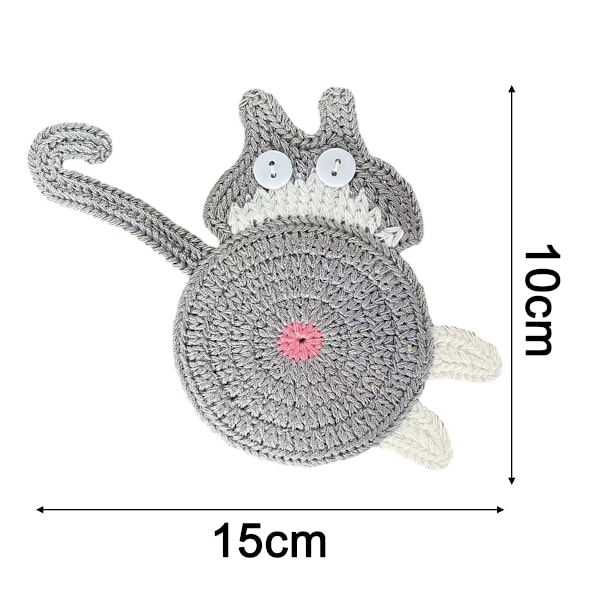 Kattgaver for katteelskere - Katt-underlag i vevd, kreativt og søtt design - Isolerende underlag for kaffe og te - Skrivebordsgaver Style 1