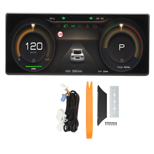 9 tommer IPS skærm bil instrumentbræt display HUD LCD instrumentklynge udskiftning til Tesla Model 3 Y AMD Ryzen processor