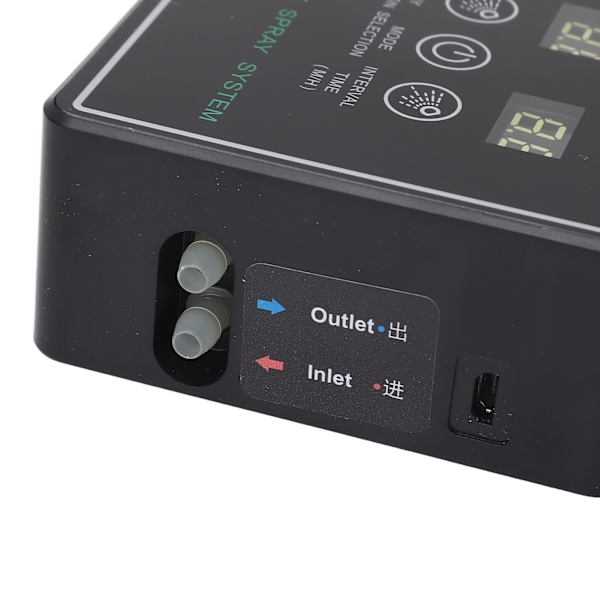 Reptil Fogger Smart Spray System Automatisk Timer Luftfuktare 360 Graders Justerbara Dimmunstycken Mister för Terrarium