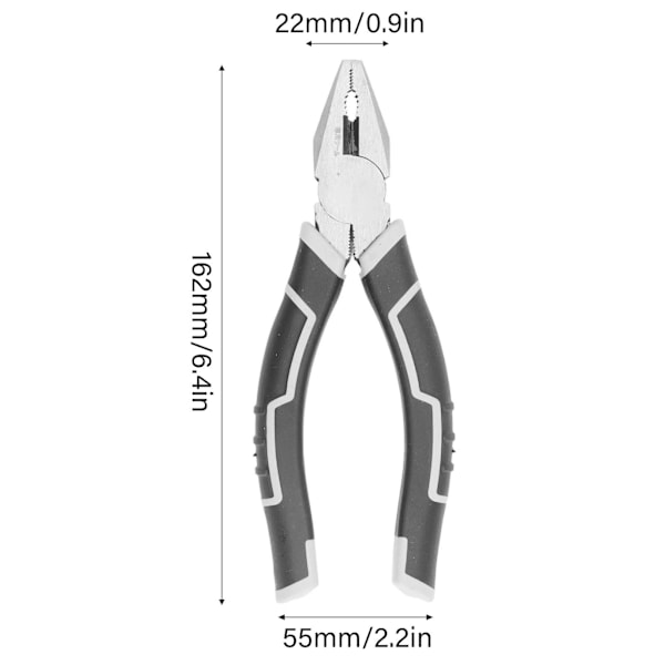 6 tommers trådtang, høykarbonstål kjeve, legeringsstål ergonomisk håndtak, tråd-kutter, elektriker tang, linjemann tang