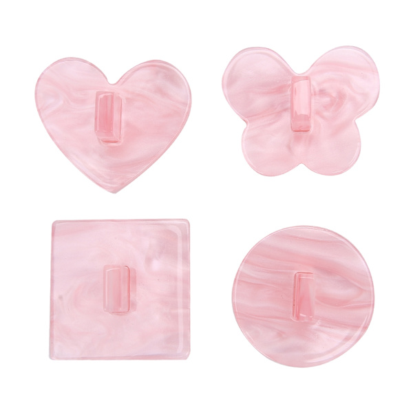 Nagelkonst-övningsställ DIY-träningsspetshållare Akryl kristallbas Visningshylla Rosa bas