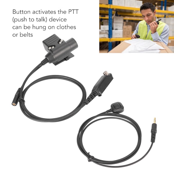 Huvudtelefonadapter Push to Talk Bärbar för Sepura Stp8000 Stp8030 Stp8035 STP8038 STP8040 STP8080