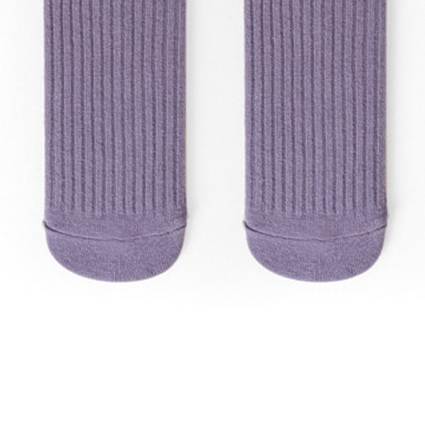 Barn Staplade Strumpor Enfärgad Trendig Mjuka Bekväma Pojkar Flickor Strumpor för Höst Vinter Taro Lila One Size