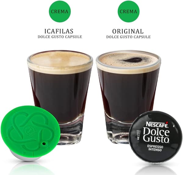 Kapsler i rustfrit stål til Dolce Gusto, Crema-forøget kaffekvalitetsske