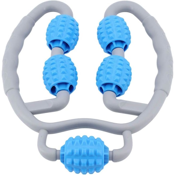 ShawFly 3D skum muskelmassagerulle til muskelmassage - 360° anti-cellulite massagerulle til smukke ben, slanke ben, muskelafslapning (blå)