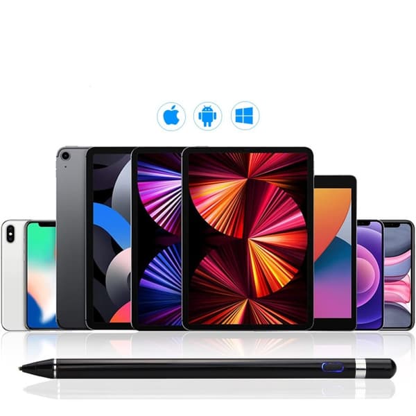 Digital blyant med høj præcision og holdbart design, magnetisk mesh fiberhætte stylus pen til iPhone, iPad, Android tablets og mere, genopladelig med