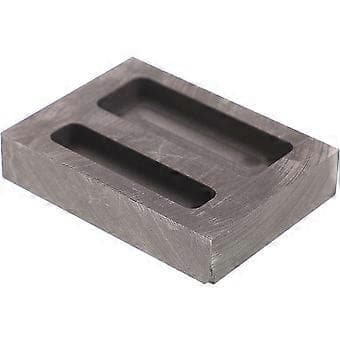 Grafitform Ingotsform Smeltning Guldform Støbeform Ingotsform til Kobber Aluminium (2 huller)
