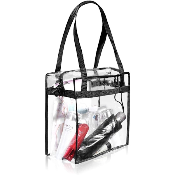 Transparent Tote Bag Genomskinlig axelväska Resväska Handväska Transparent Tote Bag Resväskor PVC Toalettväska Researrangör Väska