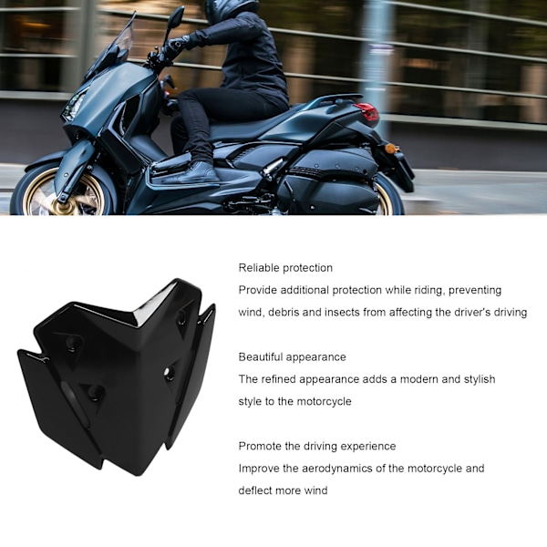 Motorcykel Vindruta Vindskydd Skärmskydd Luftflöde Vindavvisare för XMAX 125 250 300 Svart