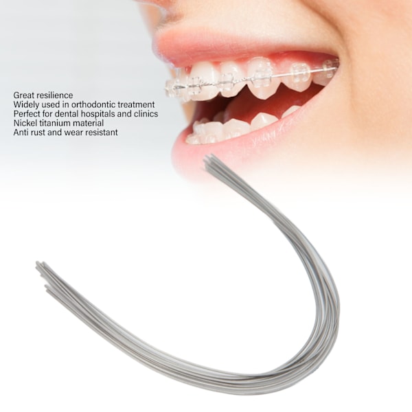 50 st Orthodontiska Rektangulära Bågar av Nickel Titan Tandregleringsbågar 0,017 X 0,025 Tum Nedre