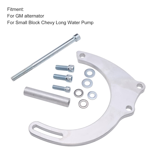 Langt Vannpumpe Alternatorbrakettsett Passasjersiden CNC Aluminium Erstatning for Small Block Chevy
