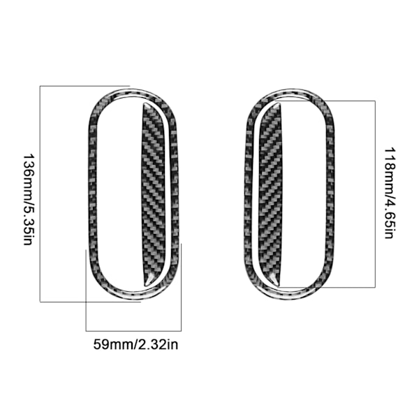 4 stk. Dørgrebspanel Kulfiber Trim Sticker Cover Passer til Mazda MX‑5/Roadster NC 2009‑2015