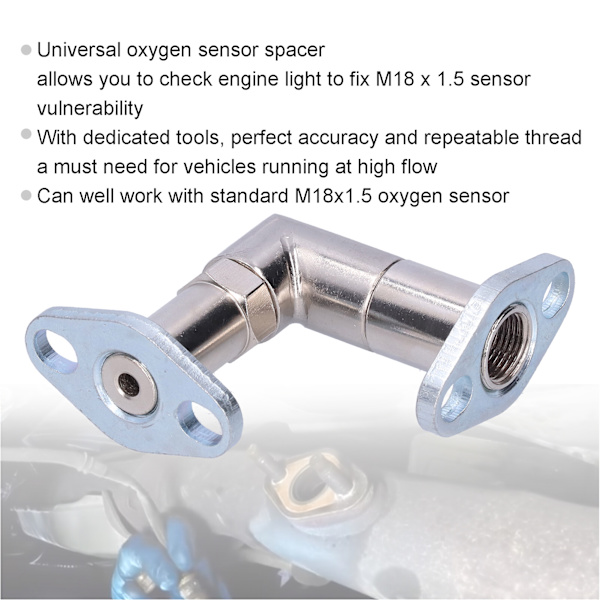 Universal O2-sondespaceradapterforlengelse 90 grader M18x1.5 Passer for Tacoma