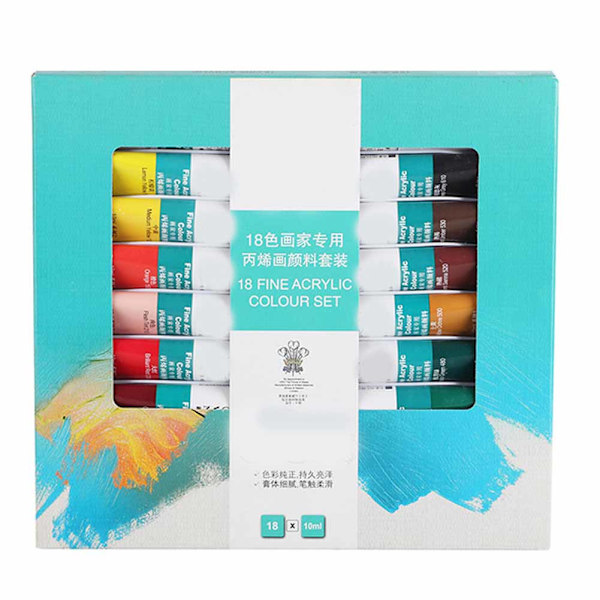 Håndmalet Pigment Vægdekoration Akryl Pigment 10ml pr. Tube (24 Farver)