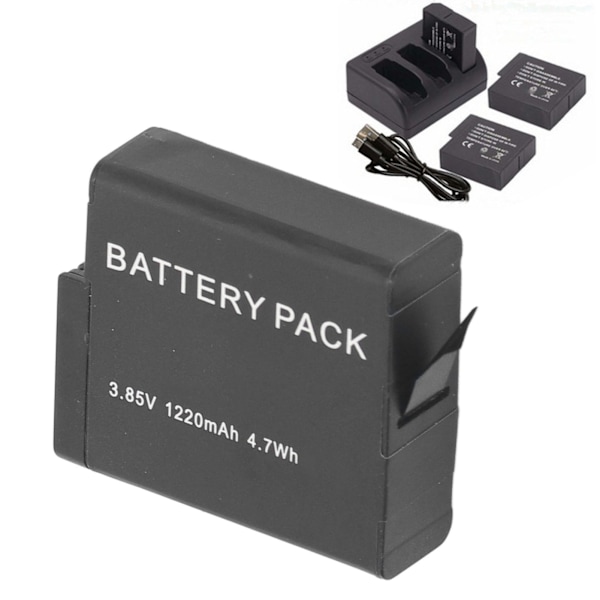 Action Camera Battery 1220mAh Fully Decoded Rechargeable Lithium Ion Battery Low Temperature Resistant Camera Accessory