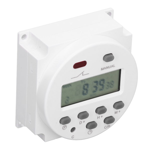 Elektronisk Timer Programmerbar LCD Digital Tidstyring Relébryter 16 På 16 Av Cn101AAC220-240V