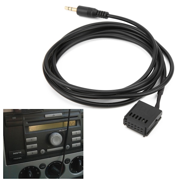 Bil AUX-kabel lydadapter erstatning for Ford Focus/Mondeo C-Max Fusion 6000CD 3,5 mm jack