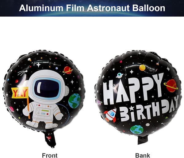 Rom-bursdagsdekorasjon, barnebursdagsdekorasjon, astronaut R