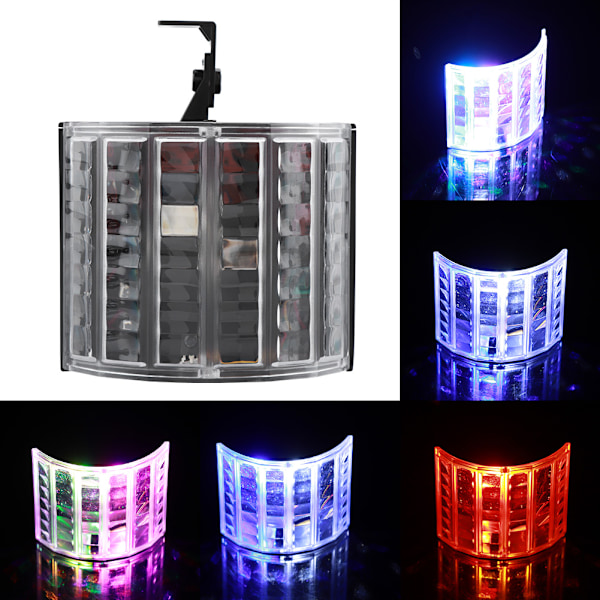 Roterbar LED RGB Mini Kontrollerad Färgglad Scenljus för Party DJ Disco (AU-kontakt)