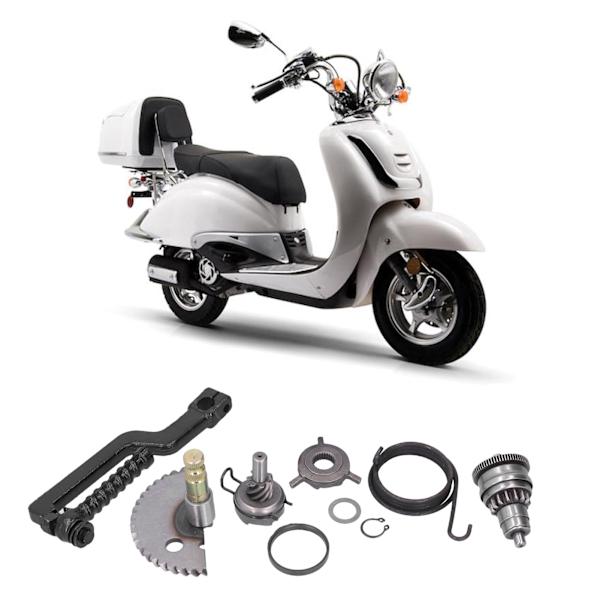 Startväxelkoppling Kickpedal Kit Ersättning för GY6 49CC 50CC 139QMB P139QMB Motor