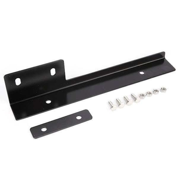 L-formet Universal Modificeret Aluminium Bil Nummerplade Ramme Sort