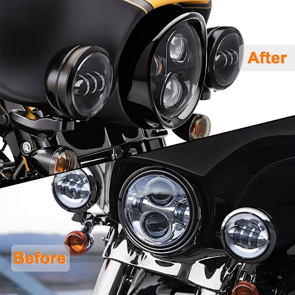 7 tommer Forlygte Trim Ring Lys Bezel Visor Dækning Motorcykel Modifikation Passer til FLD LHR FL Trike Dele