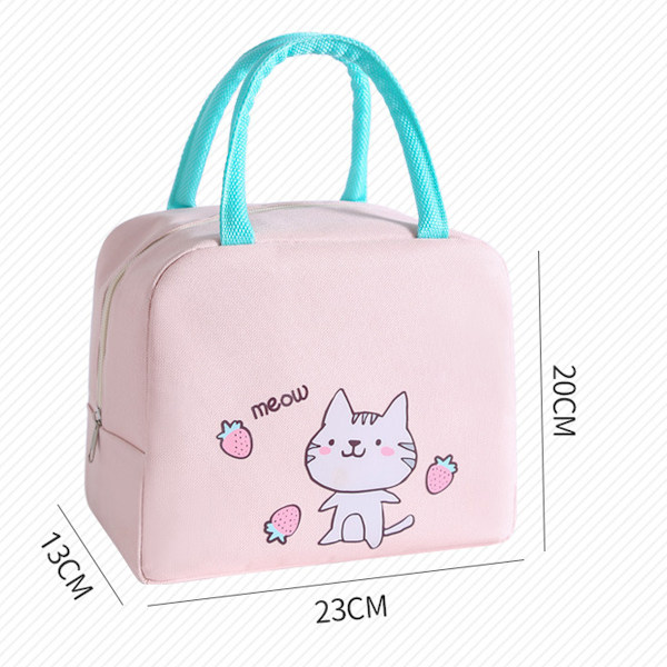 Återanvändbara Lunchväskor med Kawaii Kitty, Stilren Design Isolerad Läcksäker Lunchväska för Arbete Picknick