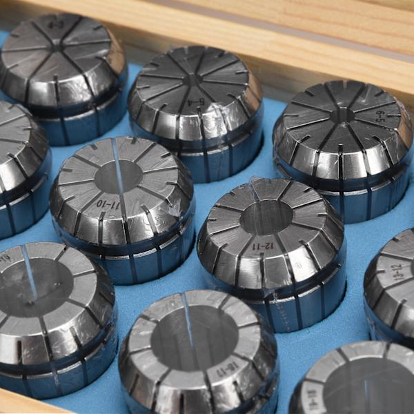 18 stk. ER32 Fjederpatroner Kulstofstål Fræse Drejebænk Chuck Sæt til CNC Graveringsmaskine 3‑20mm