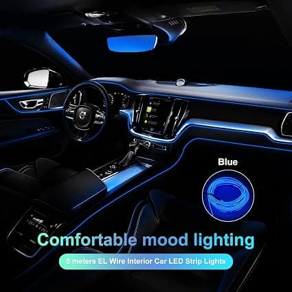 Bilinteriørlys, 5m Bil LED Lysstrimmel, 5v Auto Interiør LE