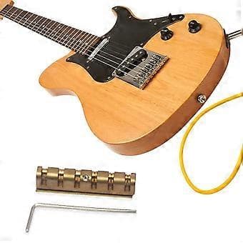 6-strängad gitarrsadel, höjdjusterbar mässingsrullsadel, delad reglering för elgitarr, akustisk gitarr, tålig