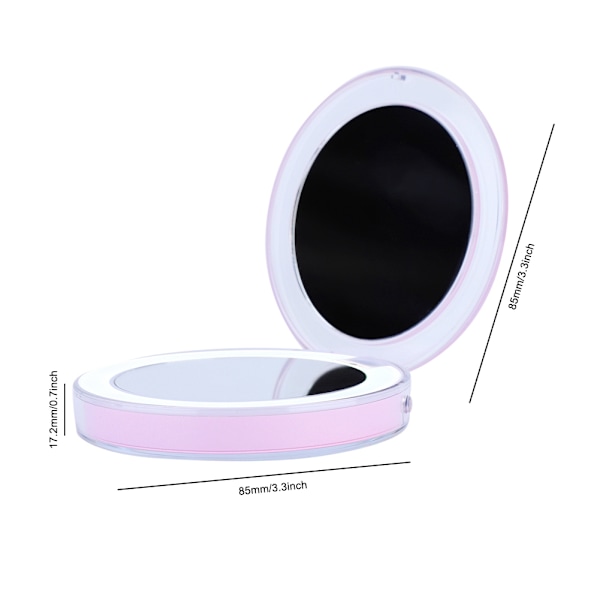 Portable LED Cosmetic Mirror USB Makeup Mirror with 3X Magnifying