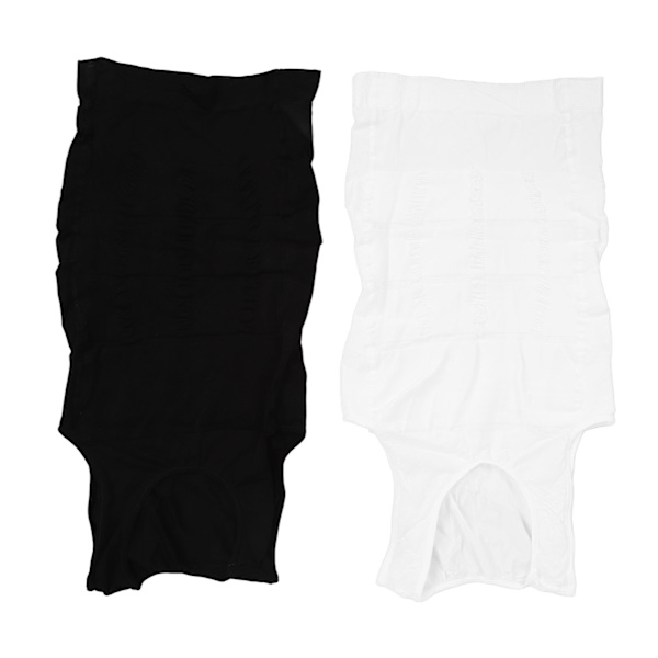 2-pack Män Shape T-shirt Bröstkompression Formning Gynecomastia Undershirt för Herrar Sport Svart Vit L