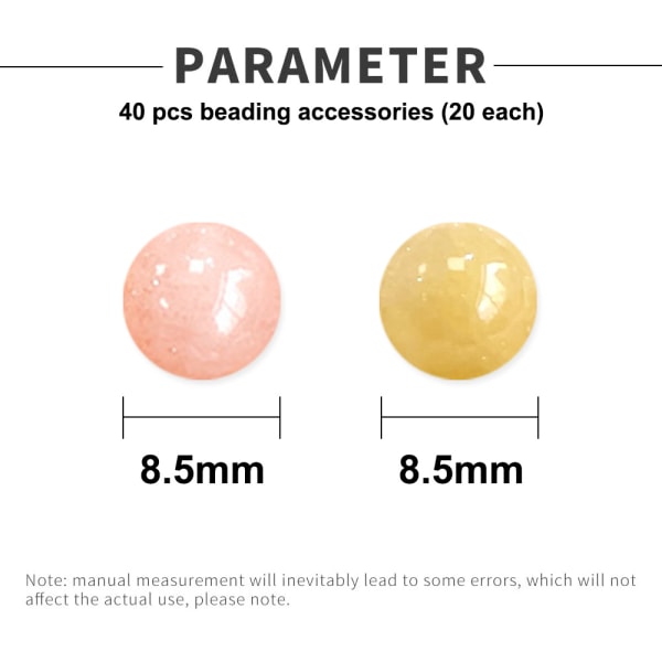 Runde løs halvedelsten perler for DIY armbånd halskjede