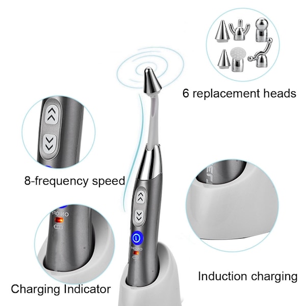 Hemmabruk Hälsovård Multifunktionell Massager för Led, Hårbotten, Öra, Bihålor, Handled, Ansikte