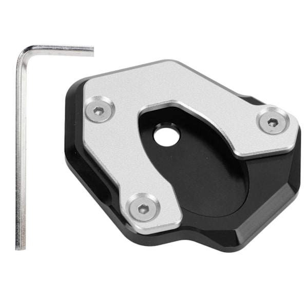 Motorcykel Støttefod Forlænget Plade Aluminium Legering Udskiftning til Z650 Z900 2017‑2019 Sort