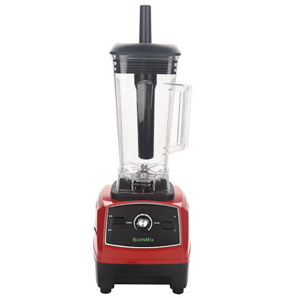 2200W Elektronisk Kommersiell Blender Matberedare Mixer Smoothie Juicer Röd EU 220V