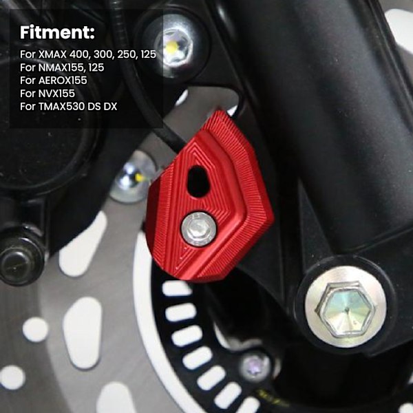 Motorcykel Framhjul ABS Sensor Skyddskåpa Skydd Aluminiumlegering för XMAX 400 300 250 125 NMAX155 125 NVX155 Röd