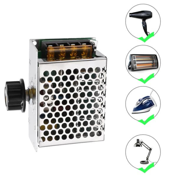 Spændingsregulator 230V 4000W AC Lysdæmper Motorhastighedsregulator Hastighedsregulator