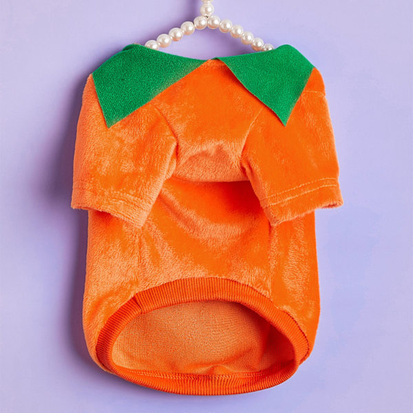 Halloween Hundetrøje Sød Græskar Spøgelser Blød Elastisk Kæledyr Cosplay Tøj til Små og Mellemstore Hunde Katte Orange L