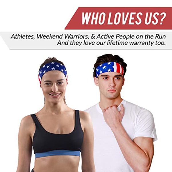 USA Patriots American Flag Sports Bandana til mænd og kvinder: Sved
