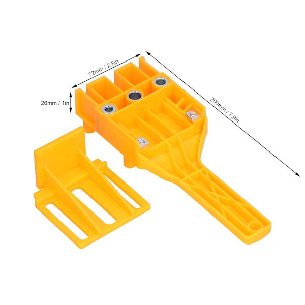 Dowel Jig Handhållen Guide för Borrning av Hålräta Hål 6mm 8mm 10mm för Träbearbetning