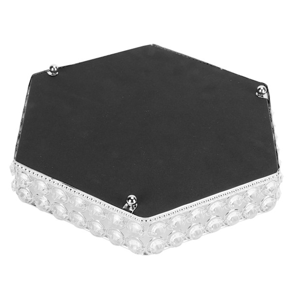 Krystalbakke Spejl Hexagon Formet Multifunktionel Dessert Kage Frugt Opbevaring Organizer