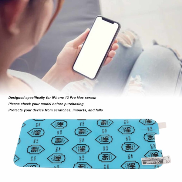 3-pack Telefonskärmskydd Film PET 9H Nano Explosionssäkert Skärmskydd för IPhone 13 Pro Max
