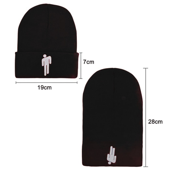 Bomull Casual Beanies for menn kvinner Strikket vinterlue Solid Bon