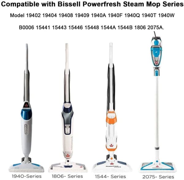 6-pakning Bissell dampmoppputer kompatible med Bissell PowerFresh